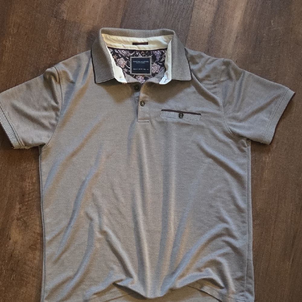 Denim & Flower Gray Polo Shirt